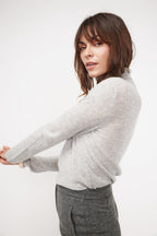 Roll Neck Jumper Zoe - Light Grey