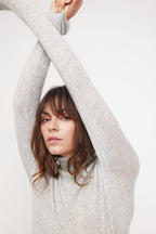 Roll Neck Jumper Zoe - Light Grey