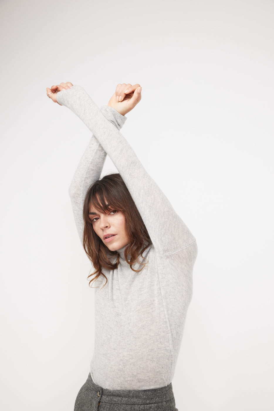 Roll Neck Jumper Zoe - Light Grey