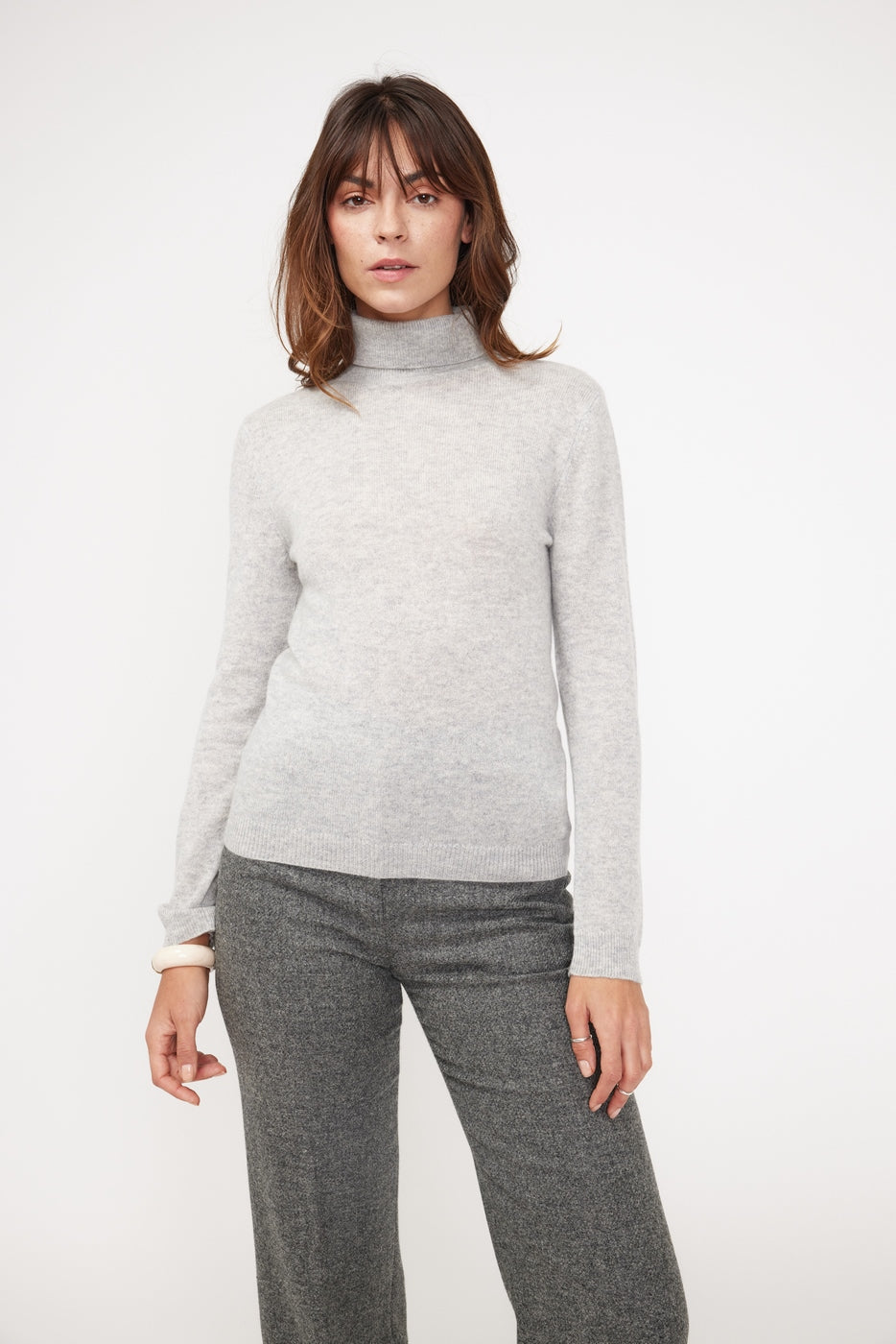 Roll Neck Jumper Zoe - Light Grey