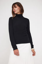 Zoe Roll-Neck Jumper - Black
