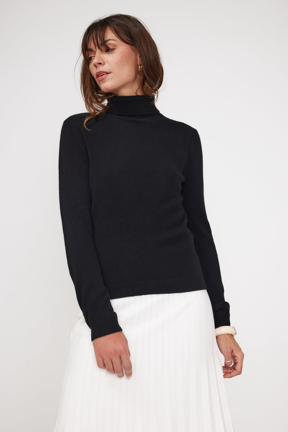 Zoe Roll-Neck Jumper - Black