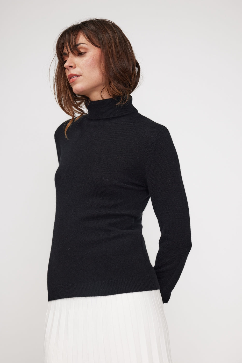 Zoe Roll-Neck Jumper - Black