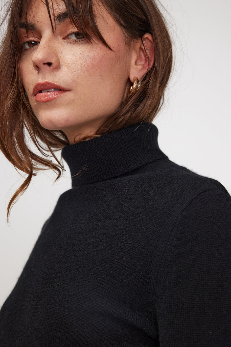 Zoe Roll-Neck Jumper - Black