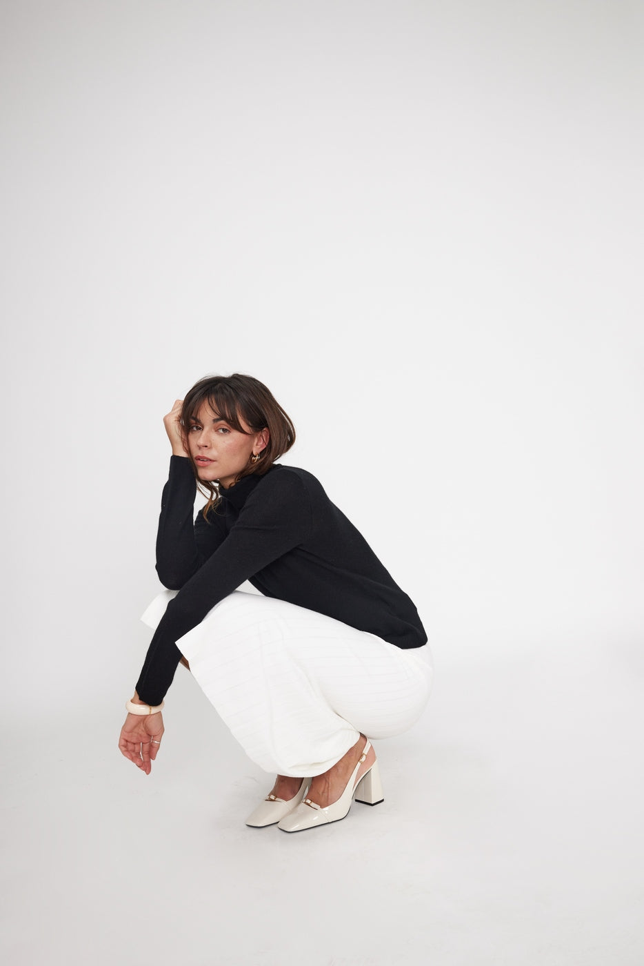 Zoe Roll-Neck Jumper - Black