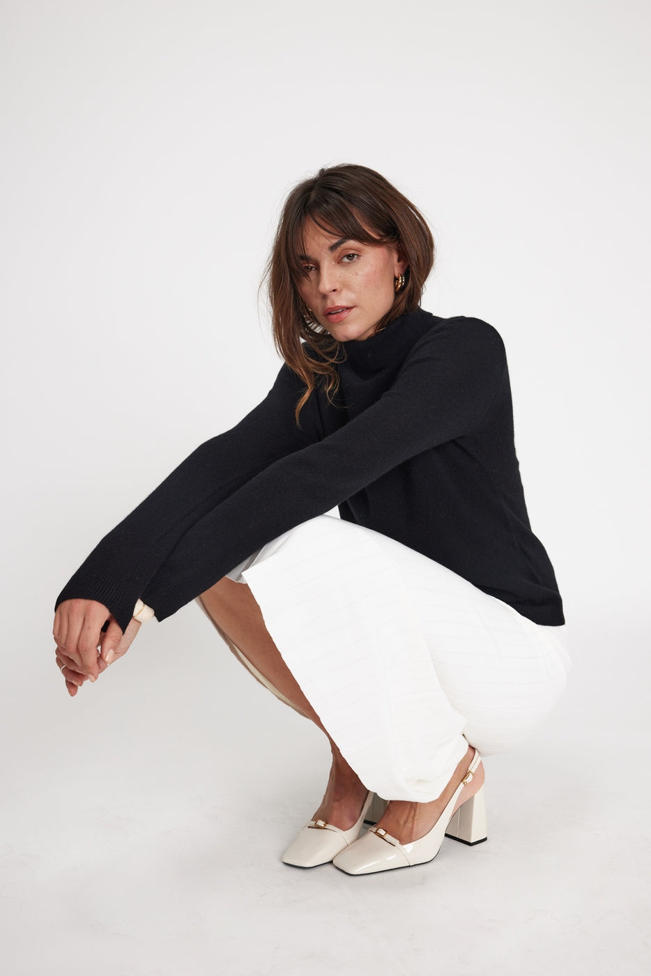 Zoe Roll-Neck Jumper - Black