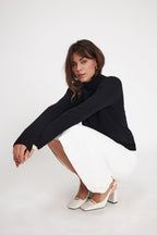 Zoe Roll-Neck Jumper - Black