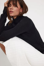 Zoe Roll-Neck Jumper - Black