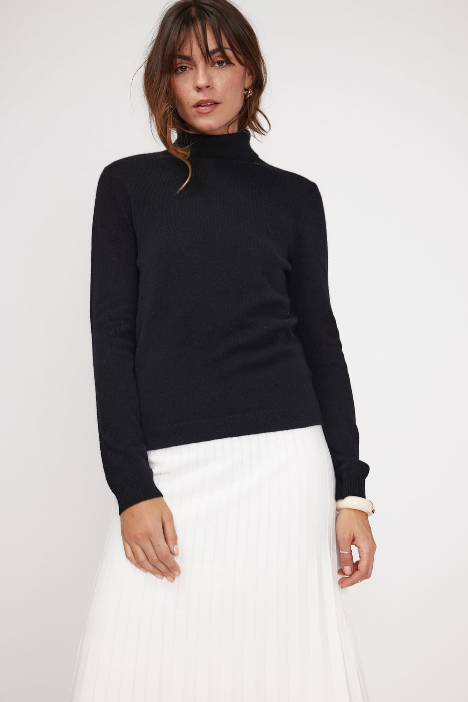 Zoe Roll-Neck Jumper - Black