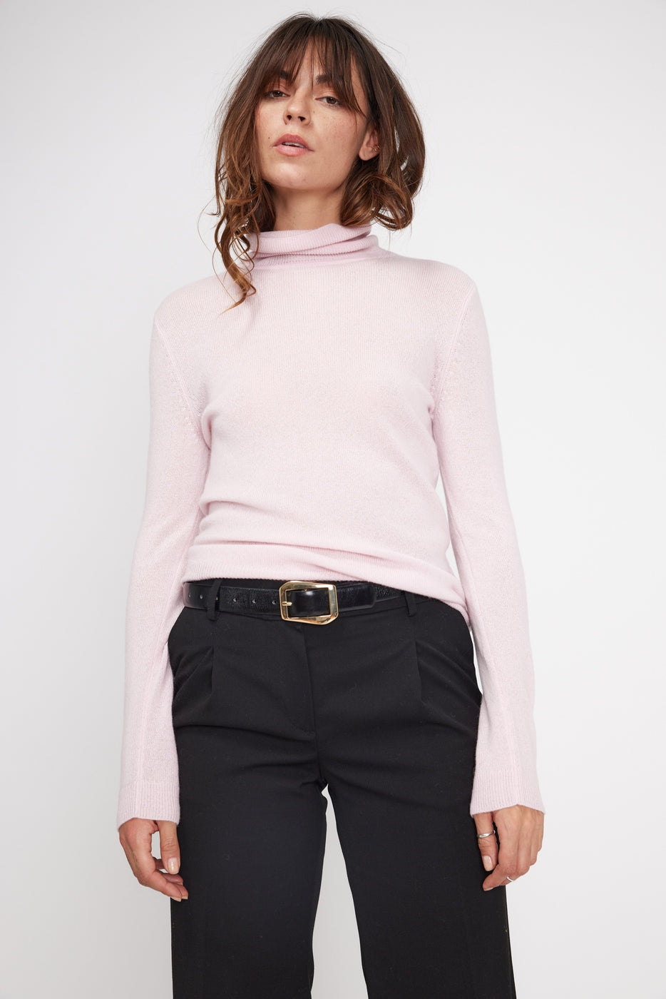 Rollkragenpullover Zoe – Perllachsrosa