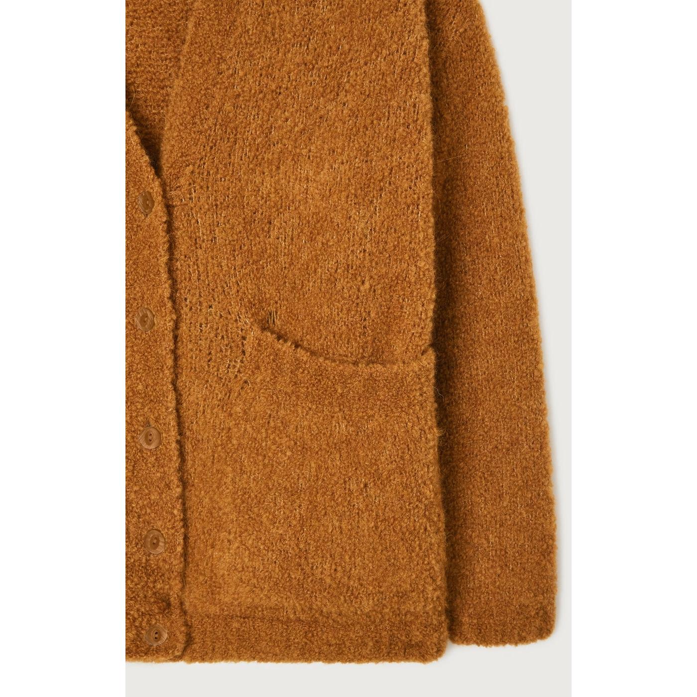 V-Neck Cardigan - Camel Marl - Women