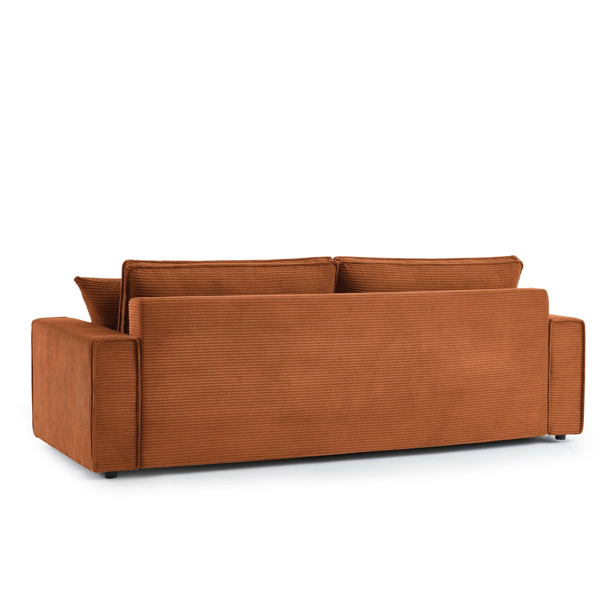Zola - Gerades 3-Sitzer-Schlafsofa - Cord Terracotta