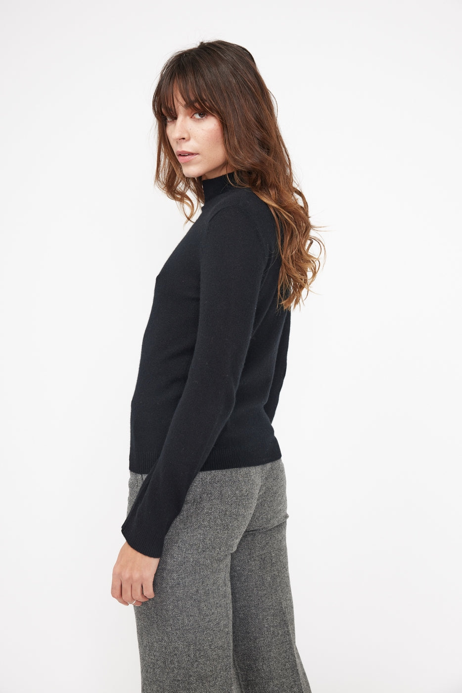 Zuella Funnel Neck Jumper - Black