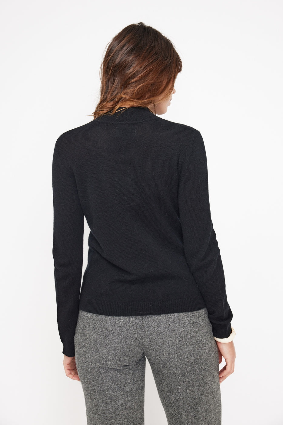 Zuella Funnel Neck Jumper - Black