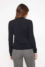 Zuella Funnel Neck Jumper - Black