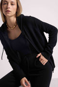 Zuma Zip-Up Hoodie - Black