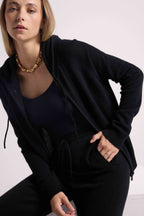 Zuma Zip-Up Hoodie - Black
