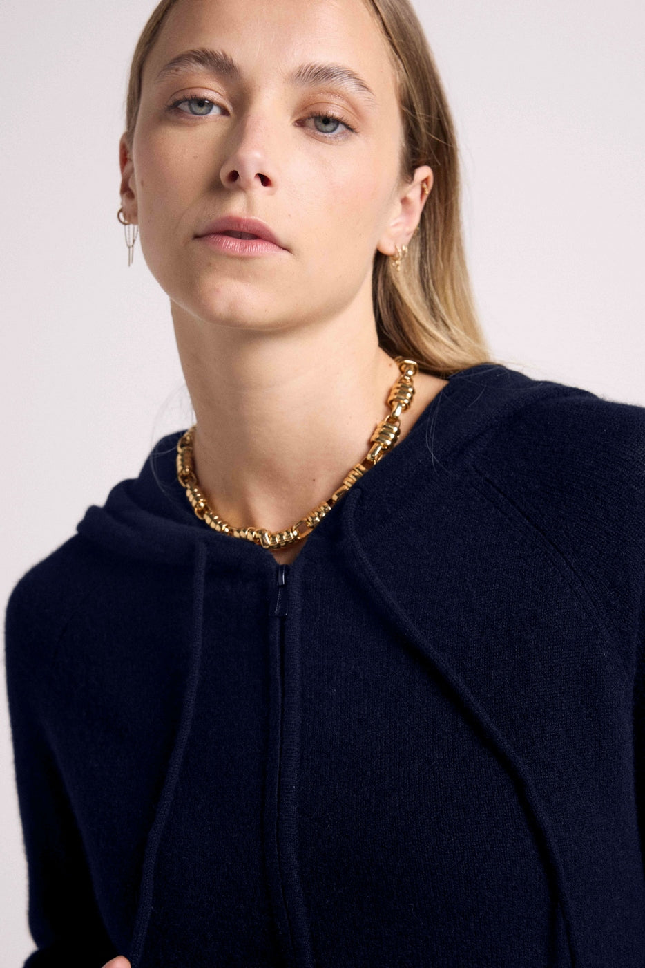 Zuma Zip-Up Hooded Sweatshirt - Navy Blue