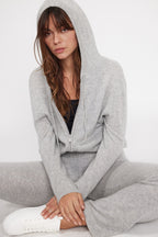 Felpa con zip e cappuccio Zuma - Grigio chiaro - Donna