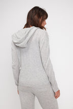 Felpa con zip e cappuccio Zuma - Grigio chiaro - Donna