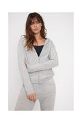Felpa con zip e cappuccio Zuma - Grigio chiaro - Donna