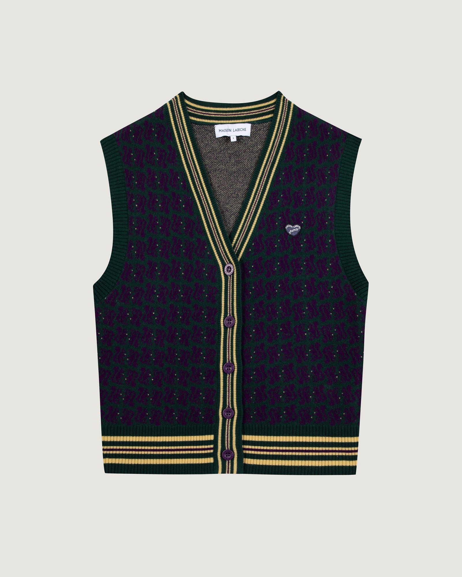Cardigan Sans Manches "Squirrel Jacquard" Alombert