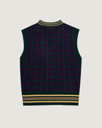 Cardigan Sans Manches "Squirrel Jacquard" Alombert