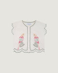 Chemise Parrots "Linen And Cotton" Bessin