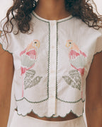 Chemise Parrots "Linen And Cotton" Bessin