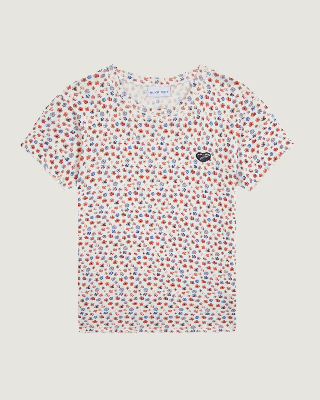 Ribbed "Patch Coeur" Folies T-Shirt