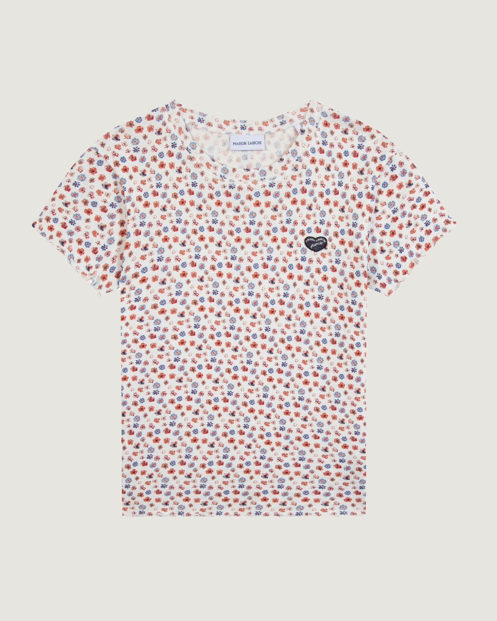 Ribbed "Patch Coeur" Folies T-Shirt