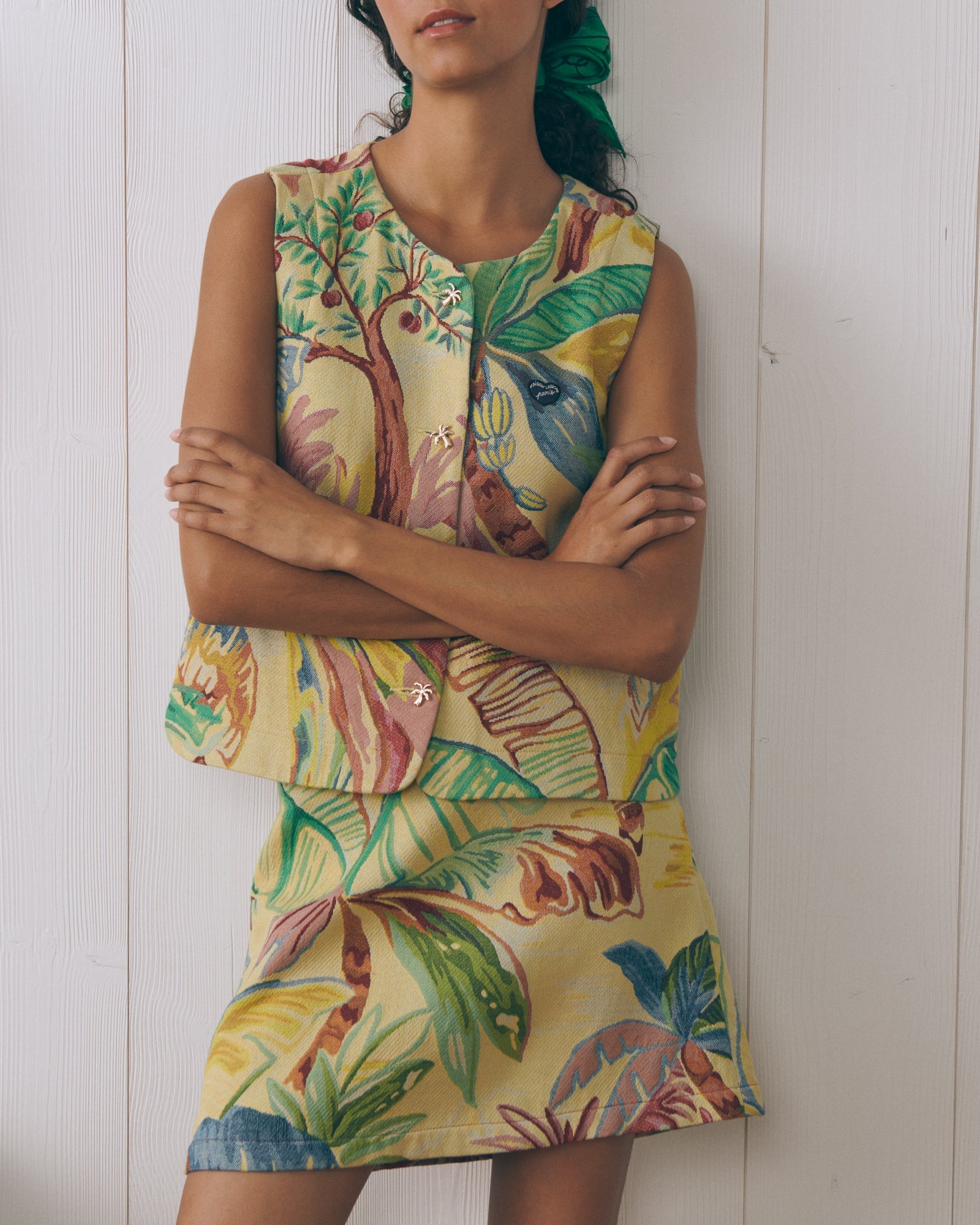 Palm Trees "Jacquard" Missoffe Skirt