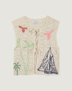 Veste Sans Manches "Palmiers" Piver