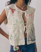 Veste Sans Manches "Palmiers" Piver