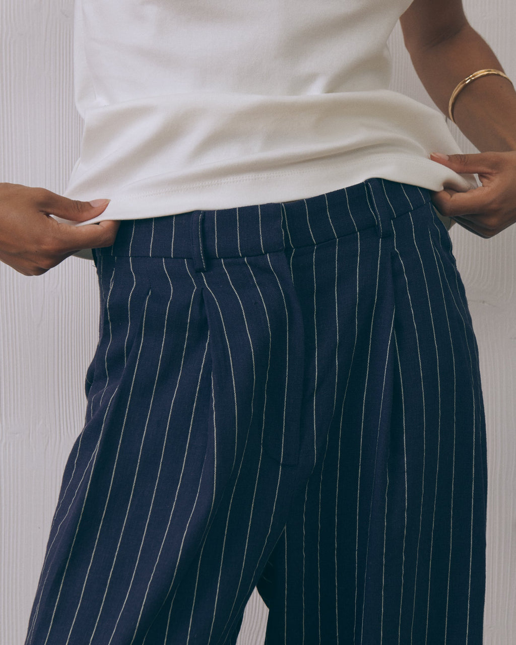 Striped "Mixed Linen" Polonceau Polo