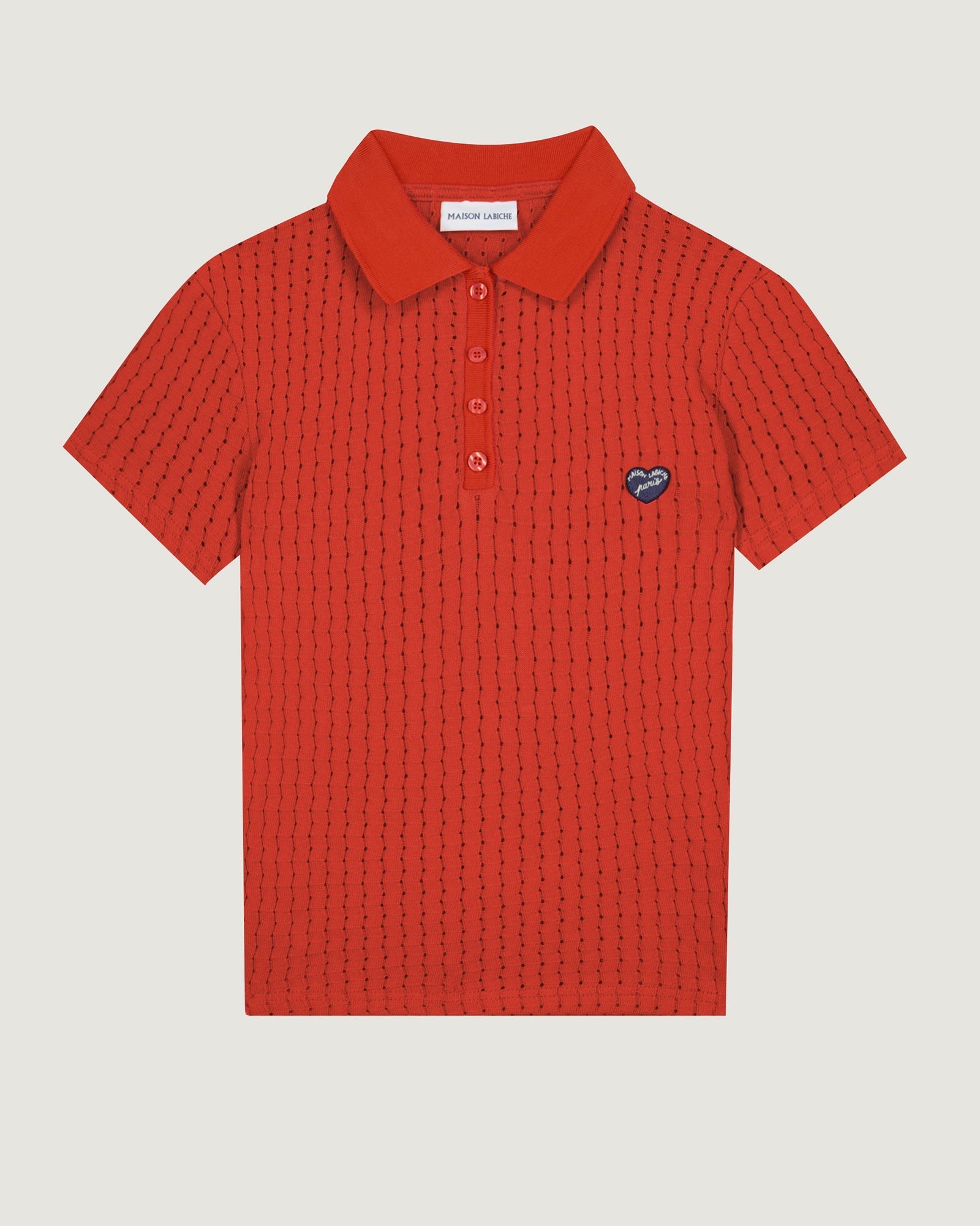 Polo "Patch Coeur" Rouche