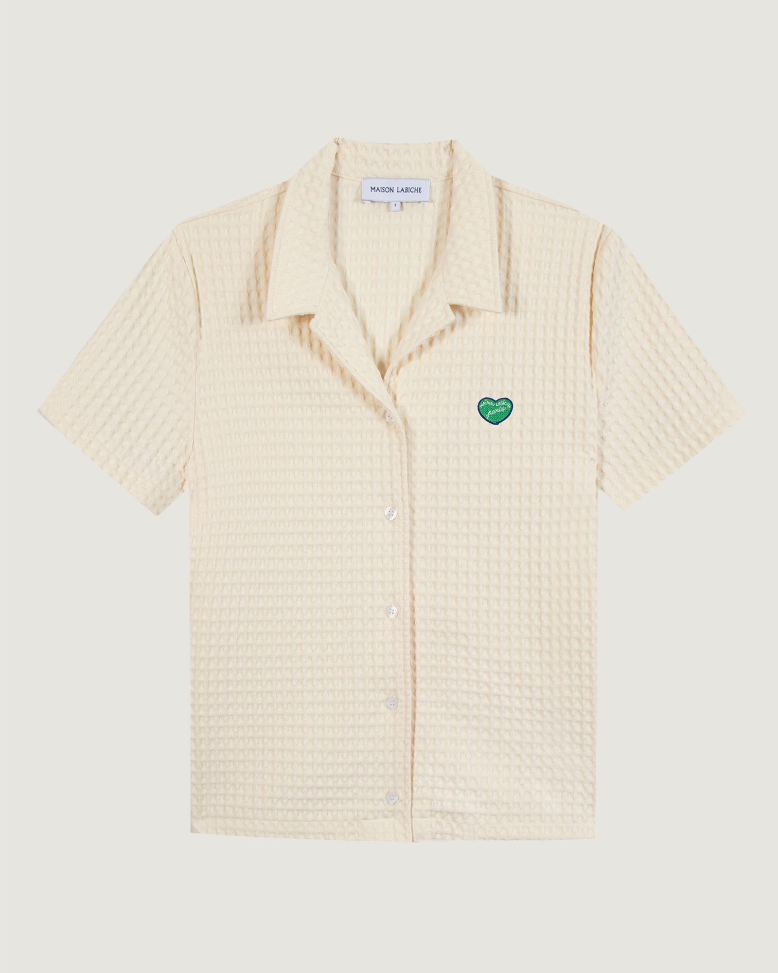 Chemise Patch Coeur "Waffle Cotton" Souchier