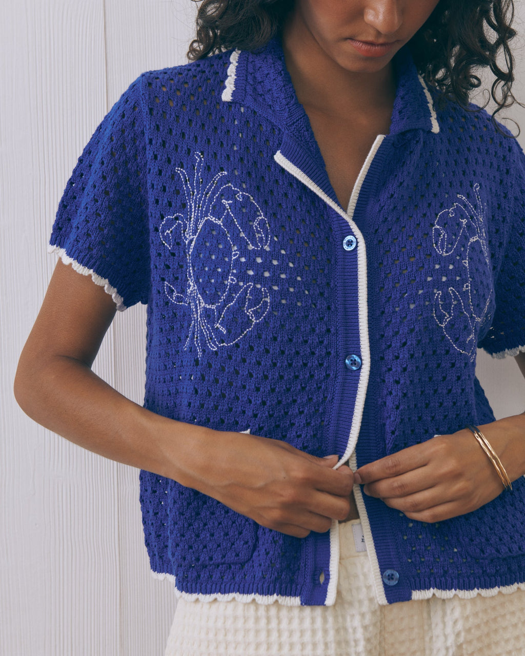Camisa Lobster Souchier "Crochet"