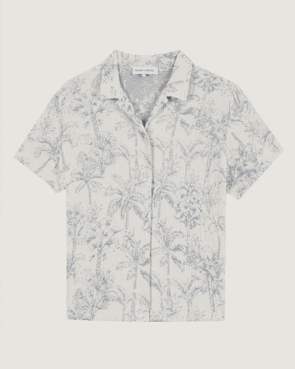 Camisa Palm Tree "Jacquard" Souchier - Mujer