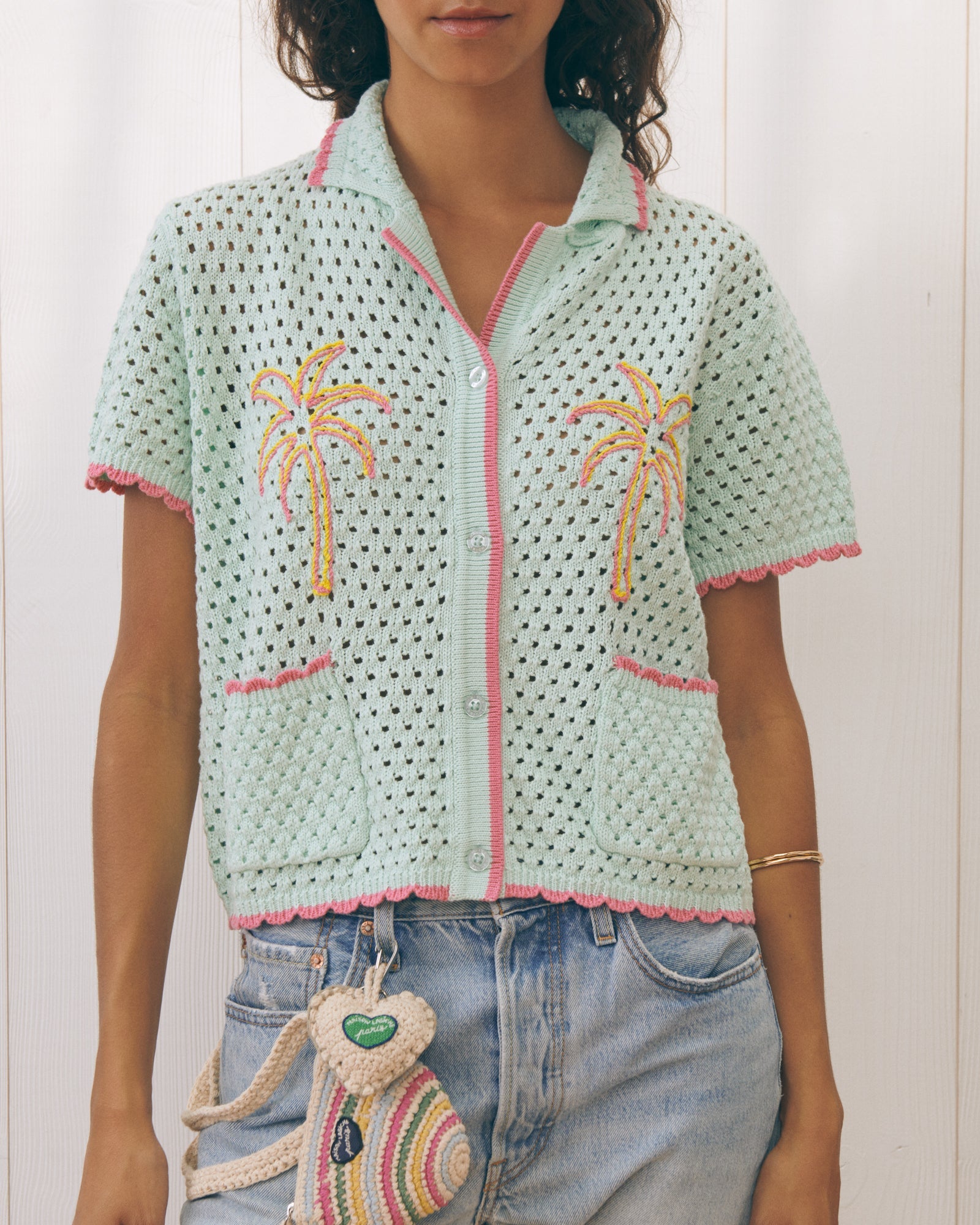 Palm Tree Souchier "Crochet" Shirt