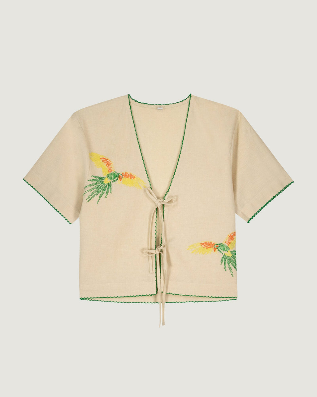 Chemise Parrots "Linen And Cotton" Veneur