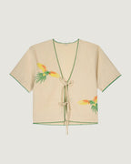 Chemise Parrots "Linen And Cotton" Veneur