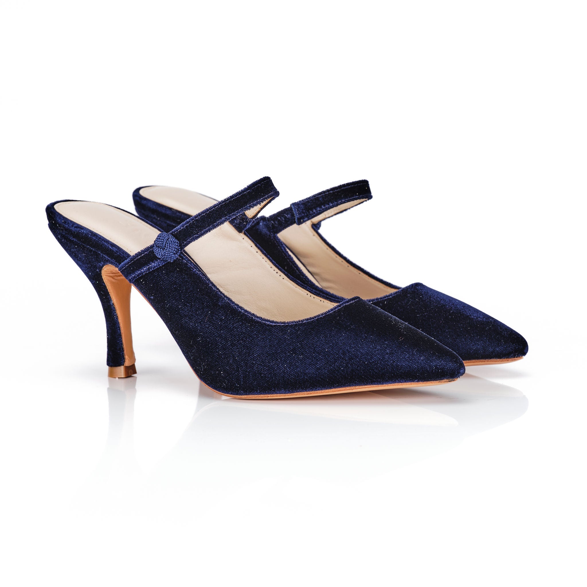 Mules Mary Jane Velvet 75