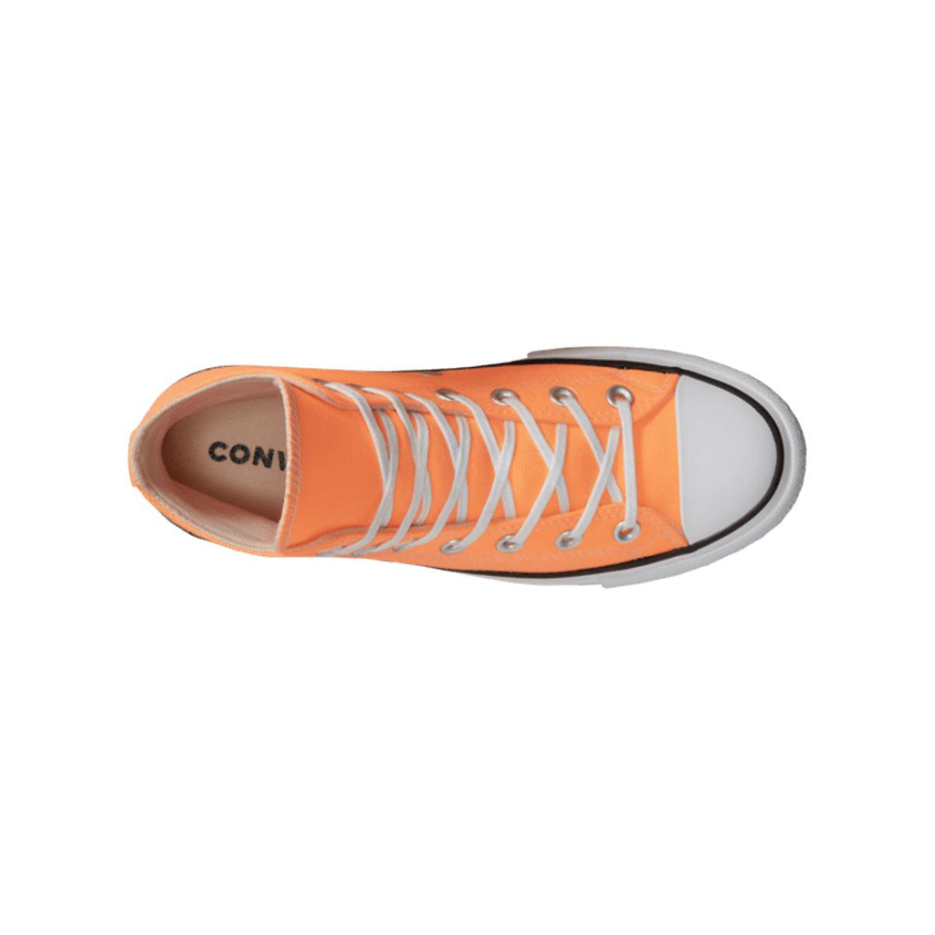Canvas Hi Platform Sneakers - Orange