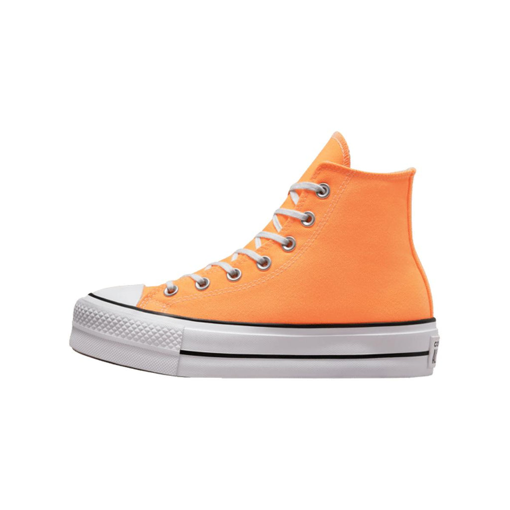 Canvas Hi Platform Sneakers - Orange