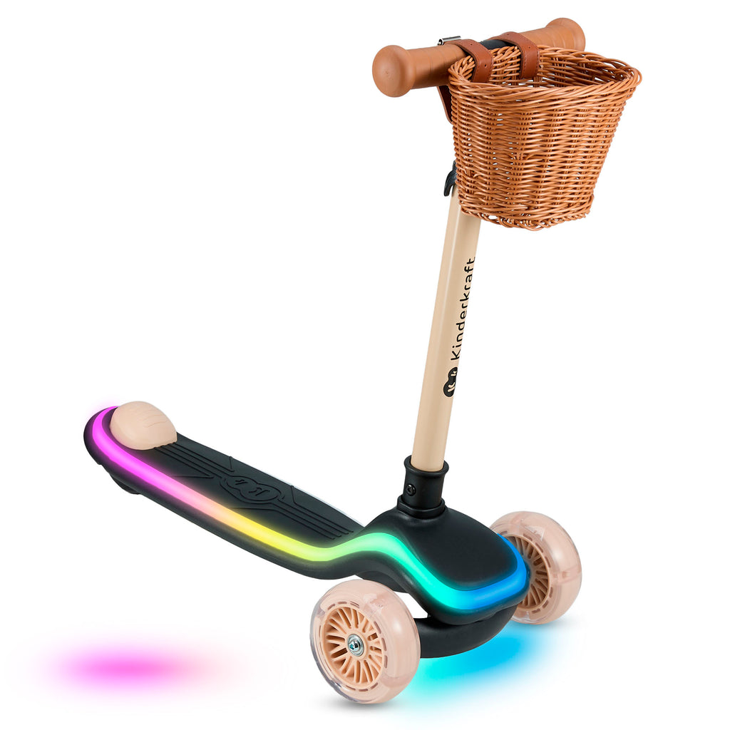 Trottinette À Trois Roues À Led Raket Beige