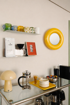 Muller 50 cm Yellow Metal Mirror - Yellow