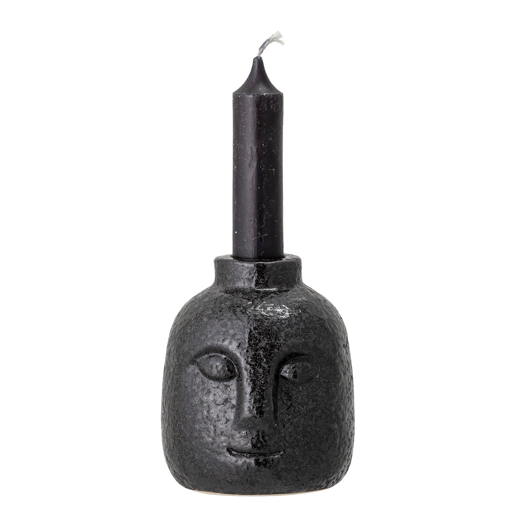 Eliot - Candle Holder - Black - Stoneware
