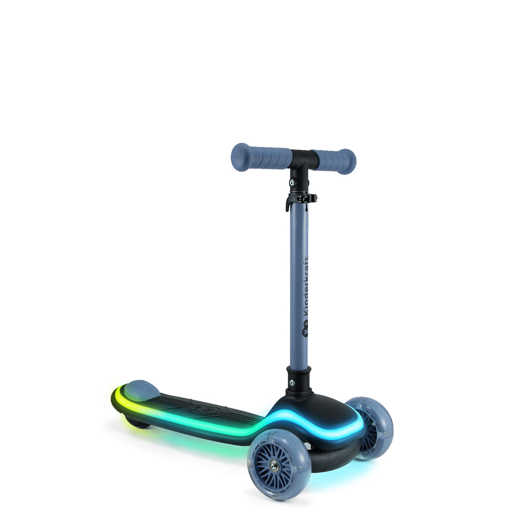 Patinete De Tres Ruedas Con Led Raket Azul