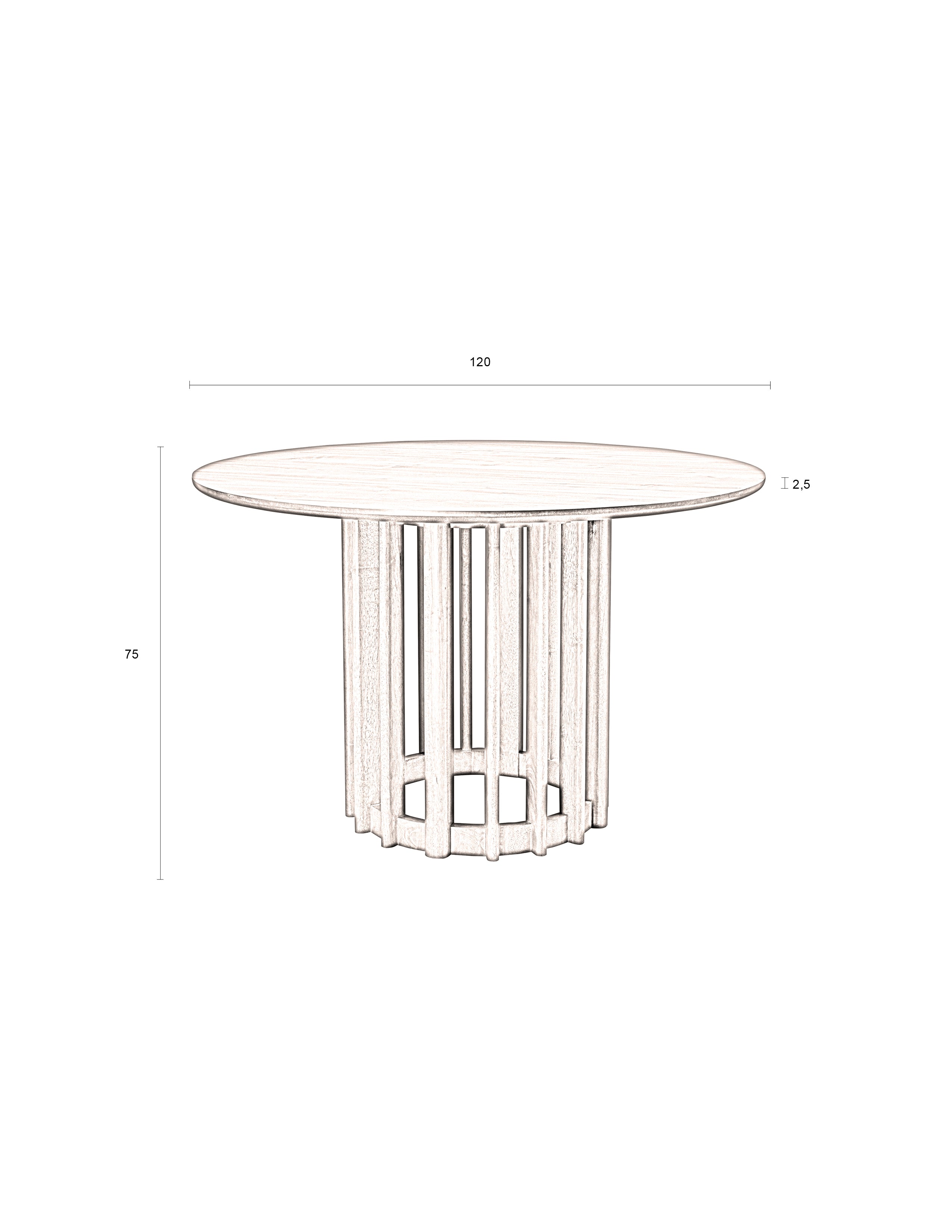 Barlet 120' - Table De Salle À Manger - Bois - Chêne/Marron